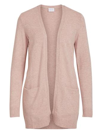 Viril Open L/S Knit Cardigan - Noos Pink Vila