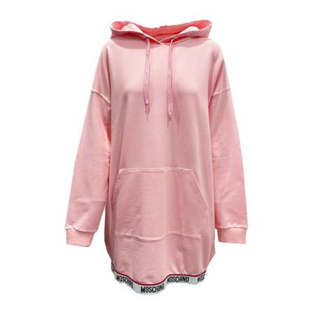 Moschino, Logo Hooded Sweatshirt Różowy, Kobieta, Rozmiar: M