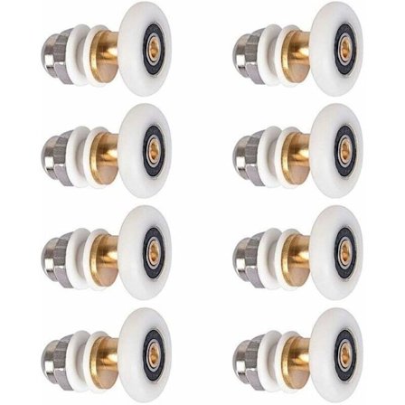 Duschdörr - Rullhjul för duschdörr Glidande hjul Dörrrullbyte Hjul 8 stycken 25mm