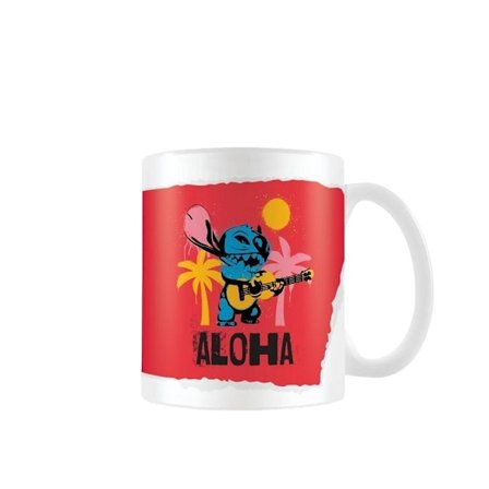 Lilo & Stitch Aloha Mug En Storlek Vit/Röd