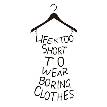 Clothesline Clothes Wall Decal Klesvask Stickers Wall Stickers