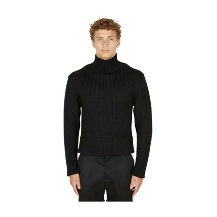 Jil Sander High Neck Tröja svart, Herr, Herr, Storlek: L