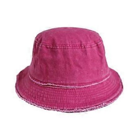 Unisex Bucket Hat med Flosset Kant, Sommer Foldbar Fiskerhat Y2k Tiggerstil Hat til Shopping Fotografering rose Rød (rose Rød)