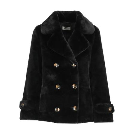 Betta Corradi, Double-Breasted Coats Zwart, Dames, Maat:S