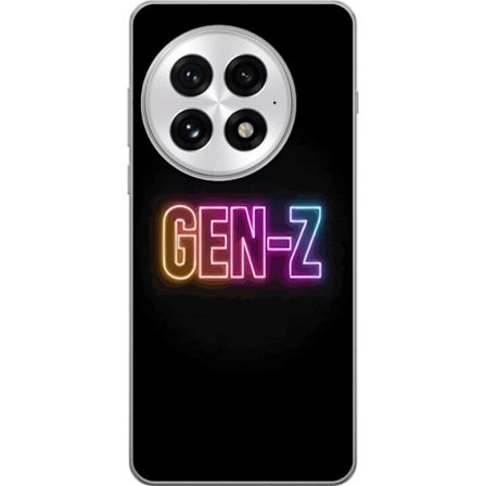Kompatibel Mobilcover til OnePlus OnePlus 13 Neontekst Gen Z i farverigt lys mod en mørk baggrund i moderne digital stil