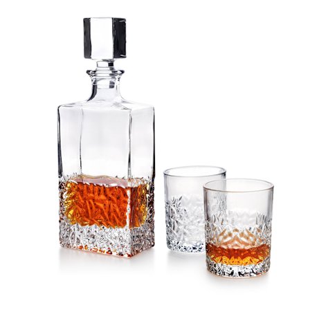 EVA FROZEN Karaf med 6 glas, 810ml och 310ml, klar glasdesign