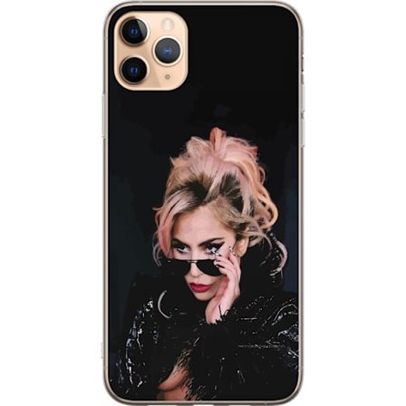 Kompatibelt Mobildeksel til Apple iPhone 11 Pro Max Lady Gaga portrett med solbriller og dramatisk sminke i mørk glamorøs stil