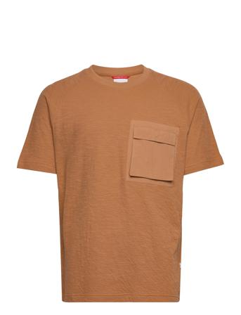 Over D Short Sleeve Cotton Slub T-shirt Brun Knowledge Cotton Apparel