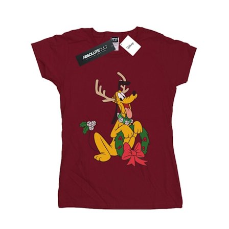 Disney Dam/Kvinnor Pluto Jul Ren T-shirt i Bomull XX