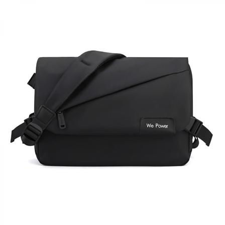 Messenger Bag - Vogue skuldertaske med flere lommer - Perfekt til arbejde eller skole (sort