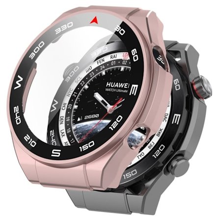 Huawei Watch Ultimate cover with tempered glass - Rose Gold