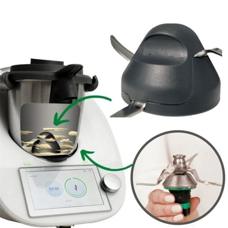 Skyddslock för degkniv till Thermomix TM6 TM5 - Mörkgrå