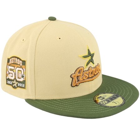 New Era - Beis fitted Gorra - Houston Astros Olive Treasure 59FIFTY Khaki/Olive Fitted @ Hatstore