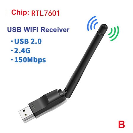 MT7601 Mini USB WiFi Adapter 150Mbps trådløst nettverkskort RTL8