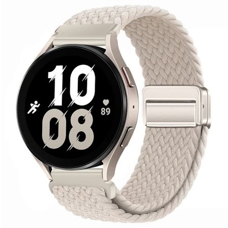 20mm 22mm Flätat Nylonarmband kompatibelt med Samsung Galaxy Watch 6 5 4 Magnetiskt Armbandsbälte Huawei Watch 4 Pro/GT3 Pro Amazfit GTR4 Band