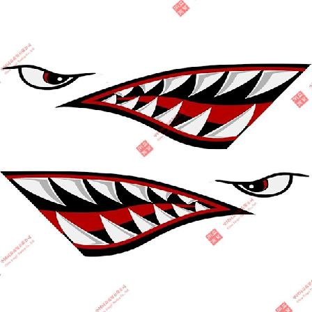 Personliga Bilfiskedekaler Citron Haj Mun Klistermärke Lastbilsdekaler Tänder Dörr Bil För Sida Båt Styling Bil Reflekterande Skepp Beige 20cm