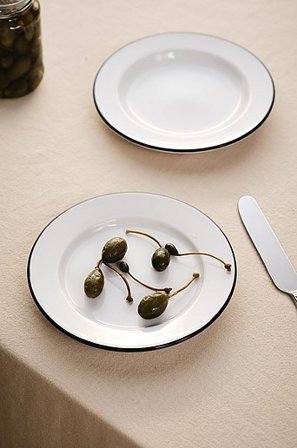 Jotex - Assiett 2-pack ø 18 Cm Vit/svart ALVE - Köp Tallrikar hos Jotex