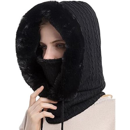 Naisten talvinen lämmin hattu, pehmustettu hiihtobalaklava, moottoripyöräilijä