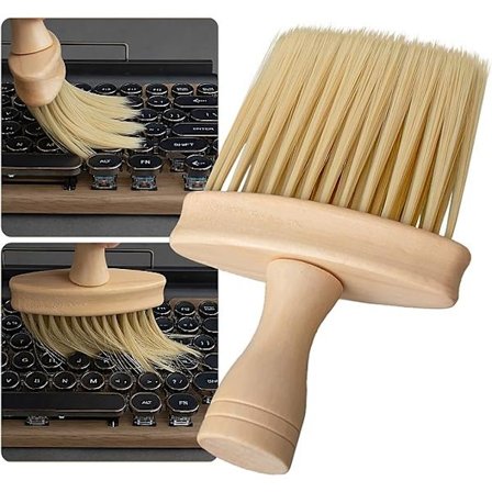 Børste til rengøring af tastatur i træ, antistatisk til pc og bærbar computer