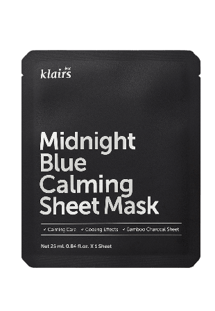 Klairs Midnight Blue Calming Sheet Mask Ansiktsmask & peeling Dam 25ML