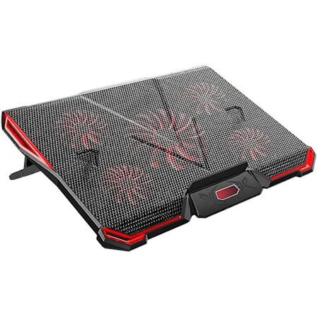 Laptop-kylplatta, 12"-17" laptop-kylare med 5 tysta fläktar, rött LED-ljus, spellaptop