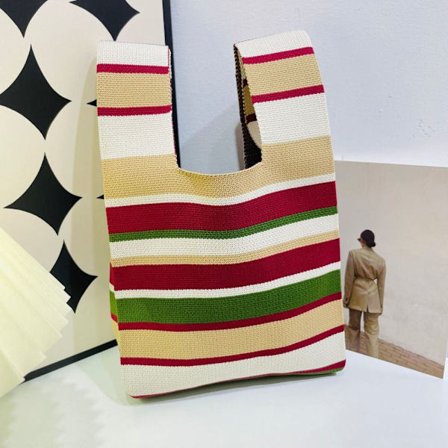 Stickad handväska Knot handledsväska 5 5