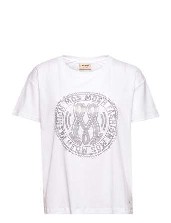 Leah Holi O-Ss Tee T-shirt Top Hvid MOS MOSH