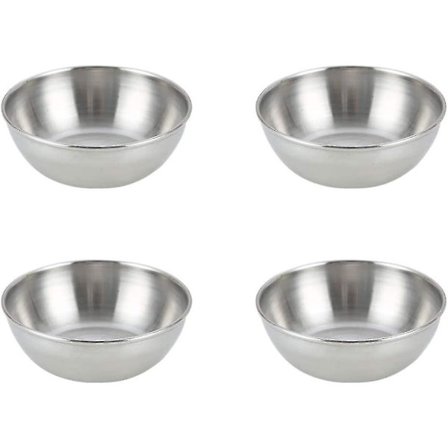 8 stk. Acsergery gave sushi dyppeskål rustfrit stål sauce skåle sæt runde