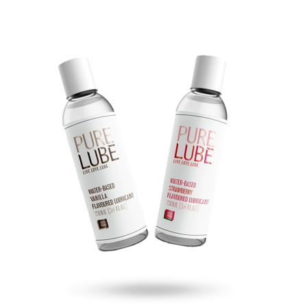 PURE LUBE KIT - VANILLA & STRAWBERRY 2x150ml - Vuxen.se - Vattenbaserat glidmedel