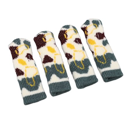 Møbelbensstrømper, 20 stk. stolebensstrømper reducerer friktionsstøj, stolebensgulvbeskyttere, akrylfiber, dobbelt lag, grøn, møbelpuder