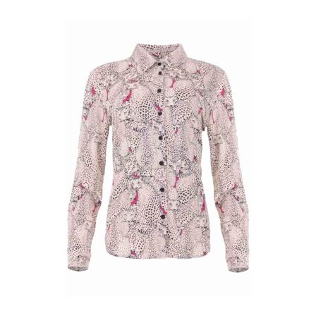 Maicazz Wi22.20.001 Casha-Blouse Fuchia Leo , Roze , Dames , Maat: 3XL