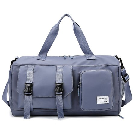 Sports Gym Bag med skoskap, Weekend Travel Bag Overnight Bag (Blå)