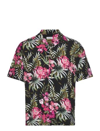 Jjejeff Aop Resort Shirt Ss Sn Tops Shirts Short-sleeved Pink Jack & J S