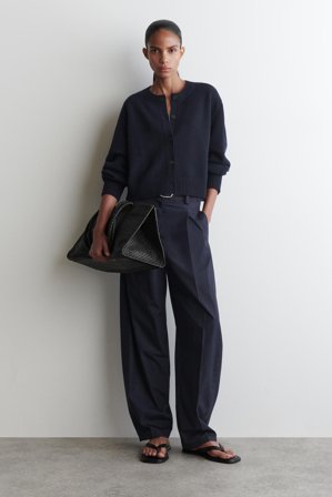 COS Women's Cárdigan De Lana Merino in Azul