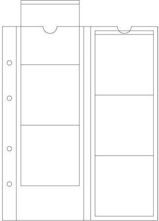 5 stk. lommer - OPTIMA M6 - Til mønter op til 65 mm i dia