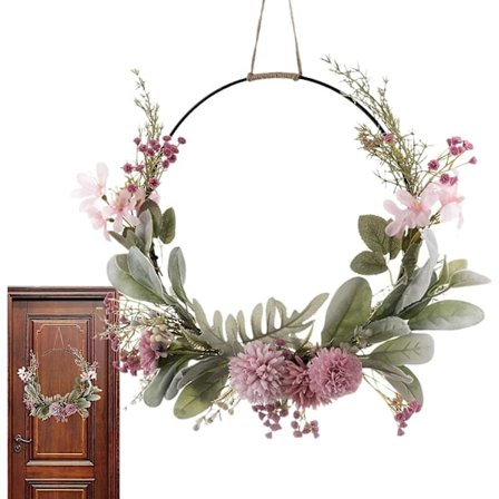 Dörrkransar, dörrkransdekoration, vårsommar krans dörrkrans Konstgjord året runt ytterdörr Dekorativ blomsterkrans