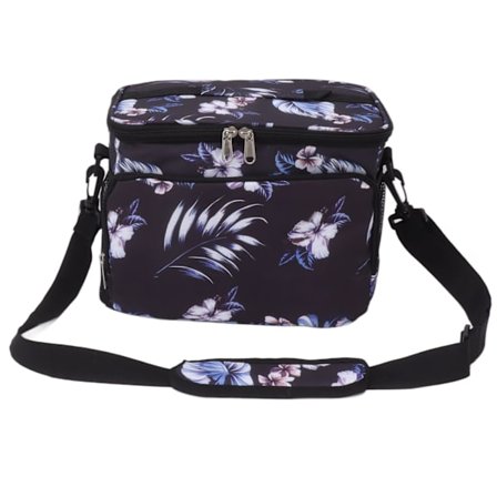 Isoleret Madpakke Vandtæt Stor Kapacitet Bærbar Køle Madpakke Taske til Udendørs Camping Rejser Blomster