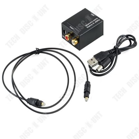 Ljudomkopplare - TECH DISCOUNT - Analog RCA-omvandlare - Dubbel Toslink-anslutning - Kompakt