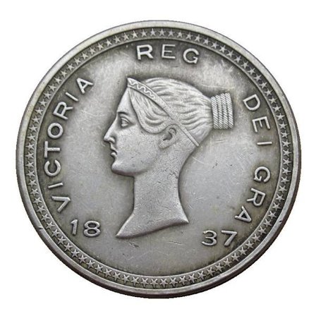 1837 Victoria Silvermynt Minnesreplika Silverpläterad Koppar, Brittiskt Mynt