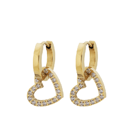 Edblad Eternal Heart Earrings Gold Smycken & klockor Dam Guld ONESIZE