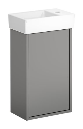 Gustavsberg Artic Small GB71ACVC34TL01L Servantskap askegrå/hvit, 36 cm, venstre Askegrå/Hvit, Baderom