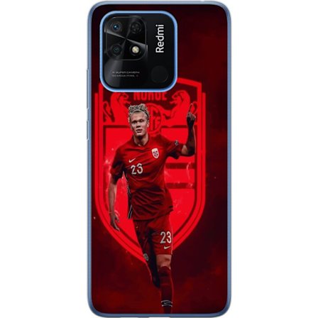 Kompatibelt Mobildeksel til Xiaomi Redmi 10C Erling Haaland Manchester City Norge fotball målmaskin angriper sterk fysikk fart og kliniske avslutninge