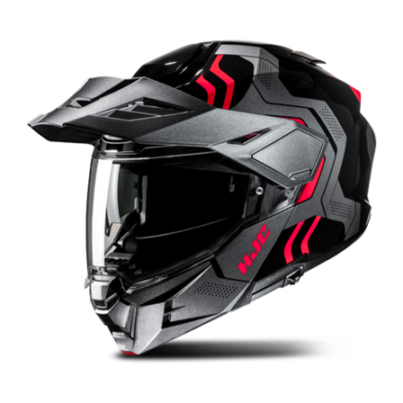 Casque Adventure HJC I80 Velly Gris/Noir/Rouge S