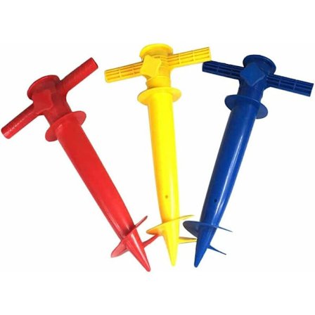 Maahan upotettava sateenvarjon ankkuritolppa sateenvarjon venytystelinepidike onkivapaa varten aurinkoranta puutarha terassi (satunnainen väri)