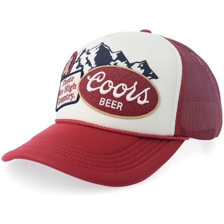 American Needle - Rouge trucker Casquette - Oscoe Iconic Foamy Coors Beer Red/White Trucker @ Hatstore