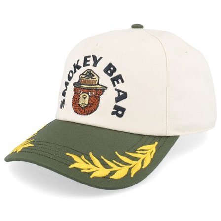American Needle - Vit adjustable Keps - Smokey Bear Club Captain Ivory/Army Green Adjustable @ Hatstore