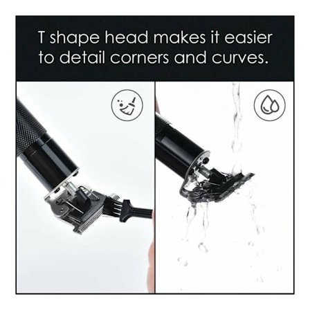 T-formad elektrisk gräsklippare trädgårdsverktyg med klippfunktion (svart rör)