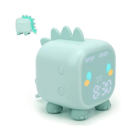 Kids Söt Dinosaurie Led Digital Väckarklocka För Barnens Sovrum Green