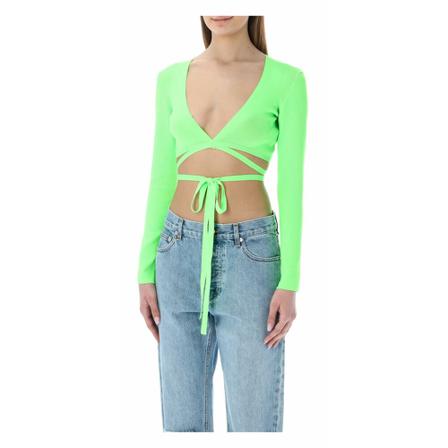 Msgm Stickat 3242Mdm210227489 grön, Dam Toppar, Dam, Storlek: L