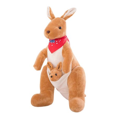 Äiti ja vauva kenguru pehmolelu Australia huivi kenguru pitää vauva roo, söpö pehmo rauhoittava kenguru pehmolelu joululahjaksi